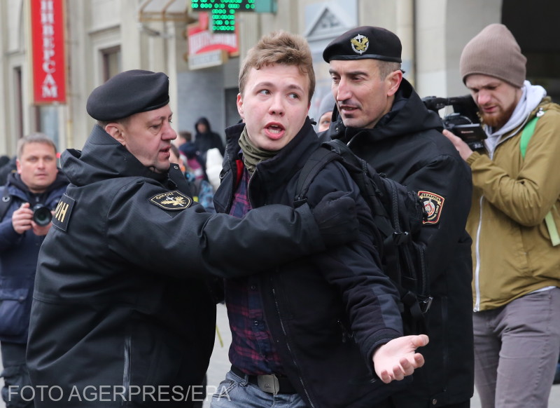 Raman Prataszevics egy 2017-es minszki tüntetésen | Fotó: Agerpres/EPA