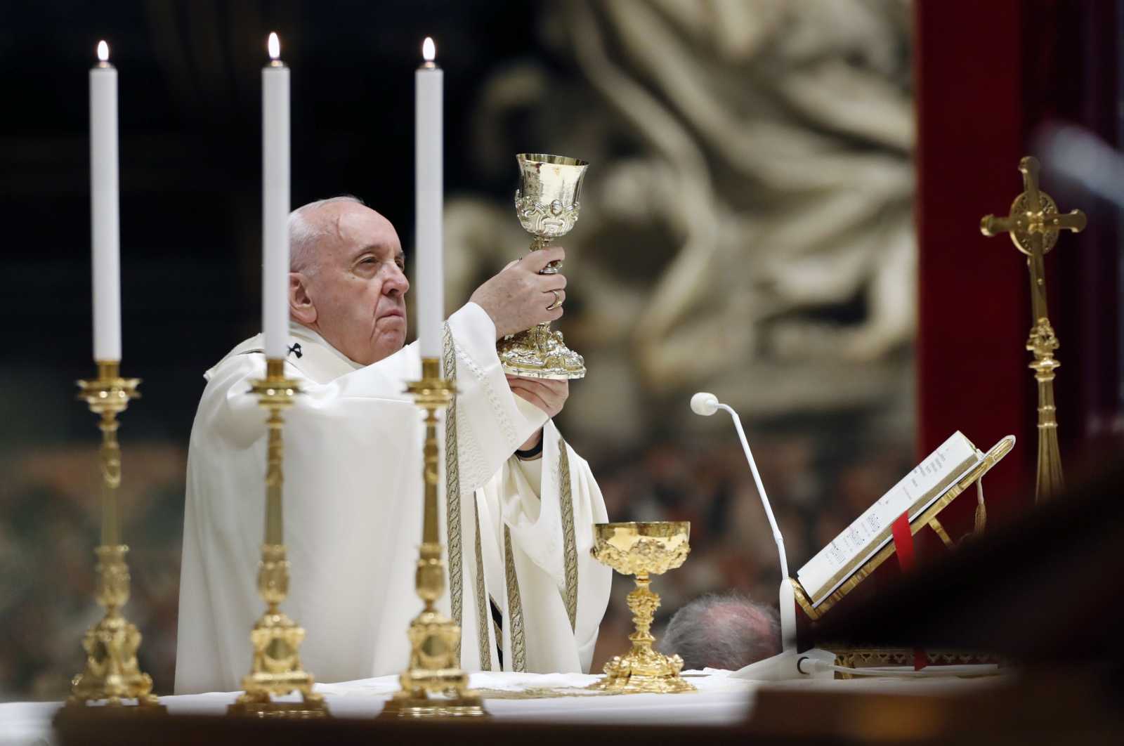 Ferenc pápa a Szent Péter-bazilikában egy korábbi szentmisén | Fotó: Agerpres/EPA