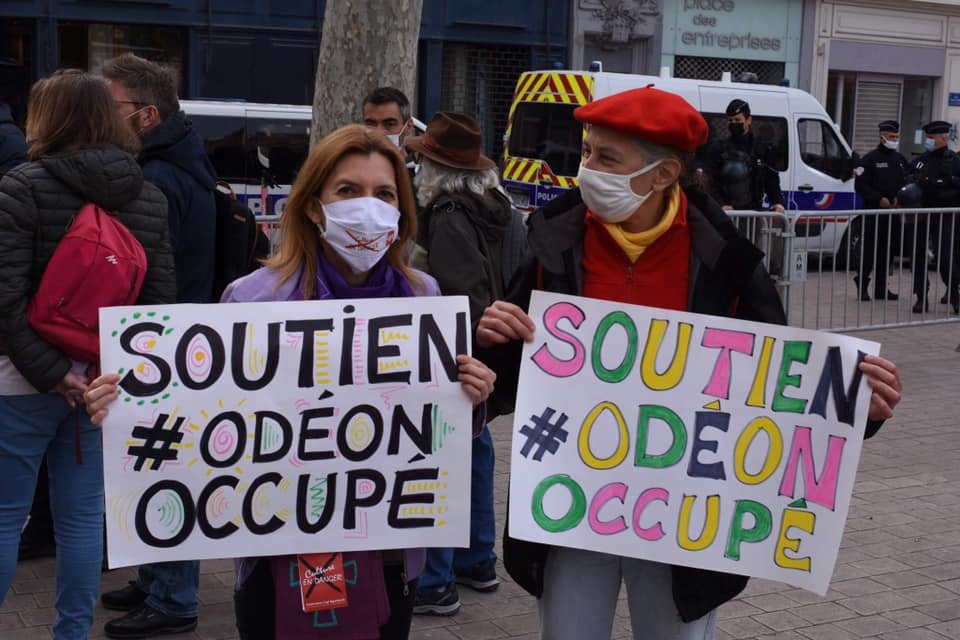 „Támogasd az Odeon elfoglalását” | Forrás: Occupation Odeon 2021 Facebook-oldal