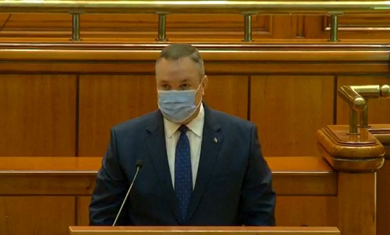 icolae Ciucă kijelölt miniszterelnök a parlament két házának plenáris ülésén | Forrás: privesc.eu