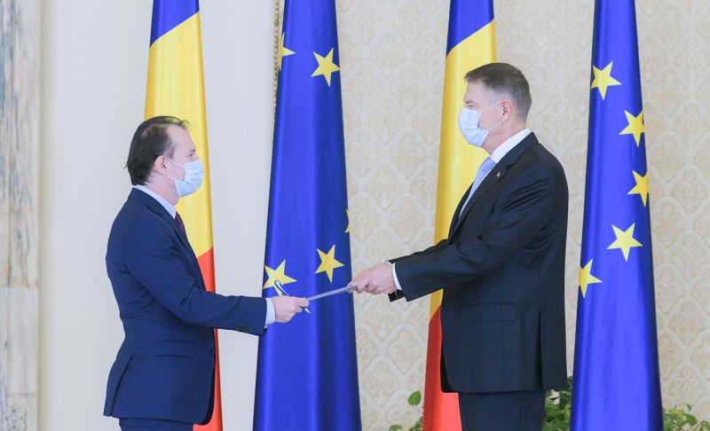 Florin Cîțu tavaly decemberben kapott kormányalakítási megbízást Klaus Iohannistól. Másodszor nem fog? | Archív felvétel: presidency.ro
