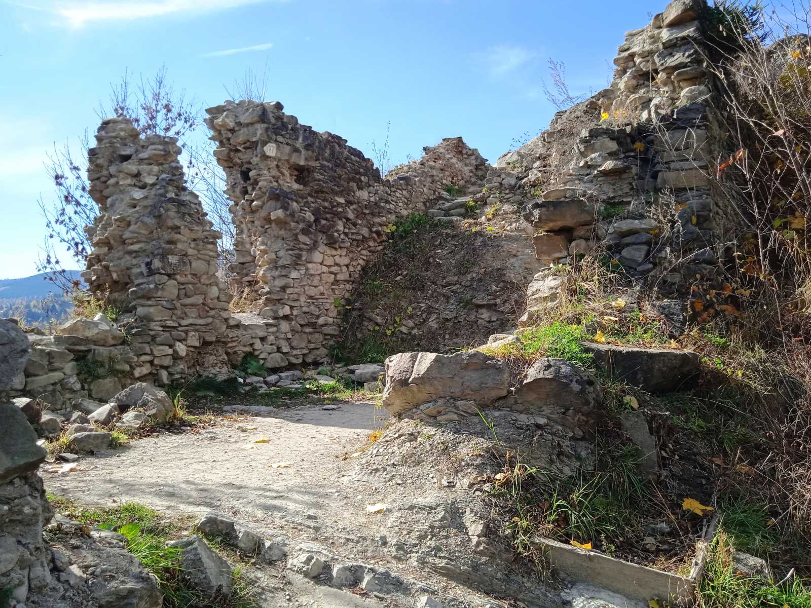 Az egykori erődítmény maradványai