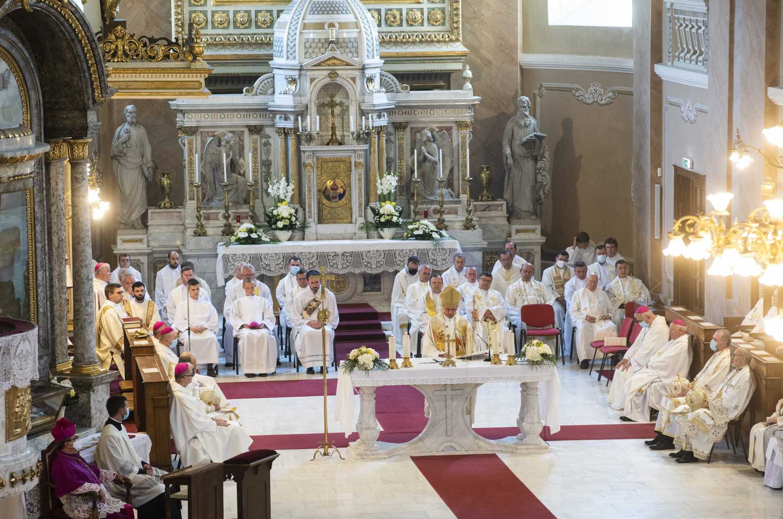 Magyar és román katolikus püspökök a szatmári szertartáson / Fotó: Balázs Attila