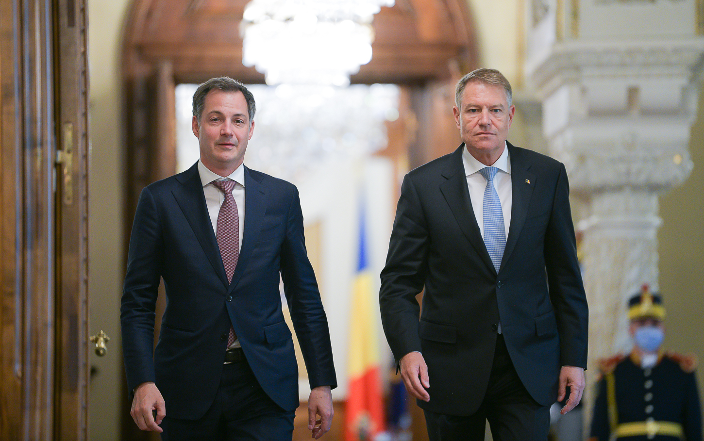 Alexander De Croo belga miniszterelnök és Klaus Iohannis államfő | Fotó: presidency.ro