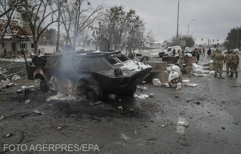 Utcakép csata után Ukrajnában | Fotó: Agerpres/EPA