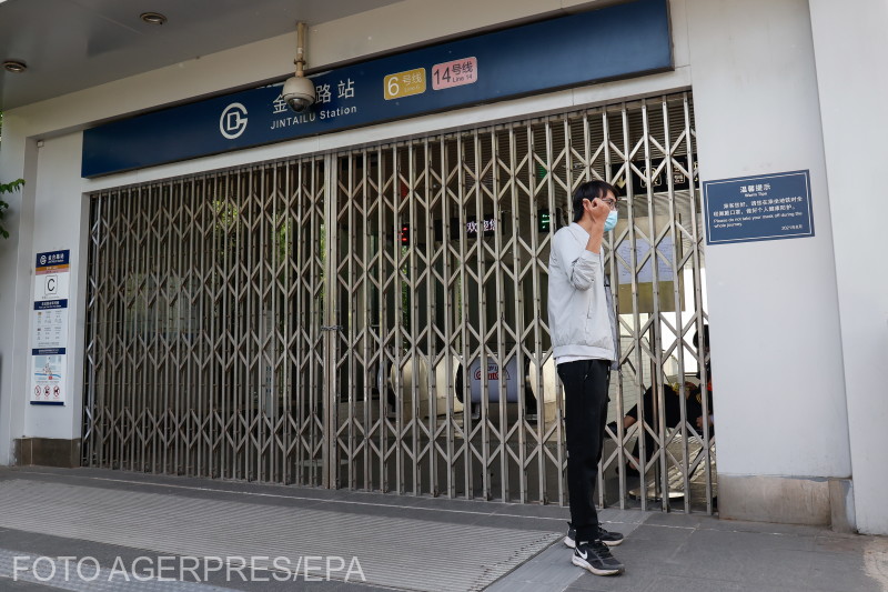 Pekingi metrólejáró lezárva | Illusztráció: Agerpres/EPA