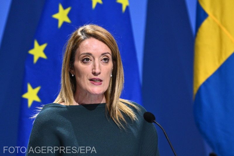 Roberta Metsola EP-elnök | Fotó: Agerpres/EPA
