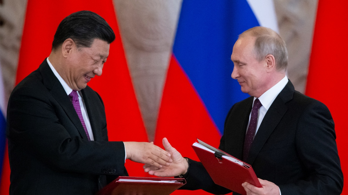 Hszi Csi Ping kínai és Vlagyimir Putyin orosz elnök | Fotó: Mandiner.hu/MTI