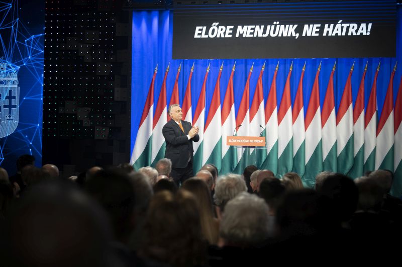 Orbán Viktor az országértékelőn | Fotó: MTI/Miniszterelnöki Sajtóiroda