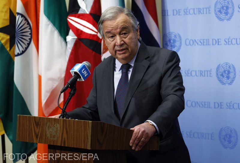 Antonio Guterres az ENSZ székhelyén nyilatkozott | | Fotó: Agerpres/EPA
