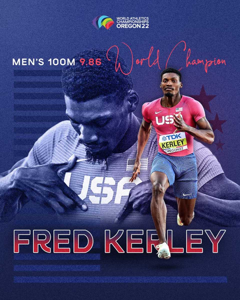 Fred Kerley | Fotó: Facebook/World Athletics