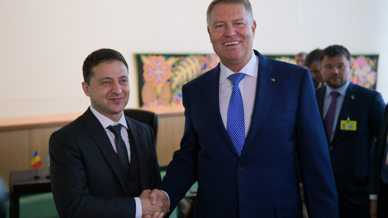 Klaus Iohannis és Volodimir Zelenszkij az ENSZ közgyűlésén 2019-ben | Fotó: presidency.ro