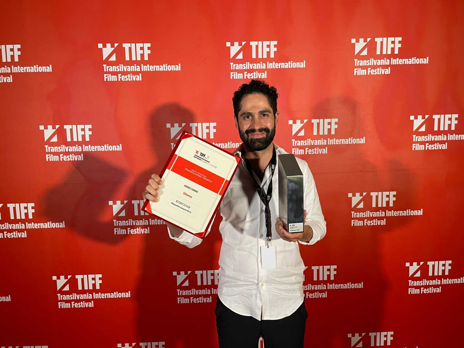Alejandro Loayza Grisi, az Utama rendezője a TIFF gáláján | fotó: a TIFF Facebook-oldala