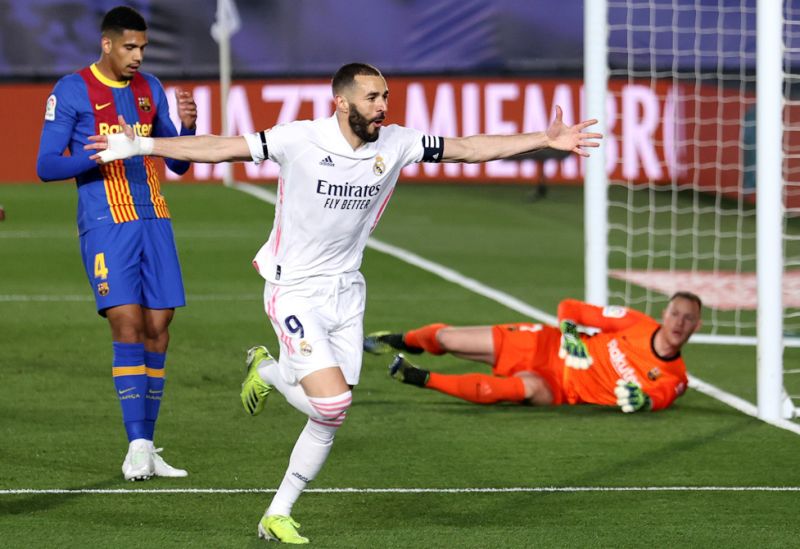 Benzema ünnepli a gólját | Fotó: Real Madrid Twitter-csatorna