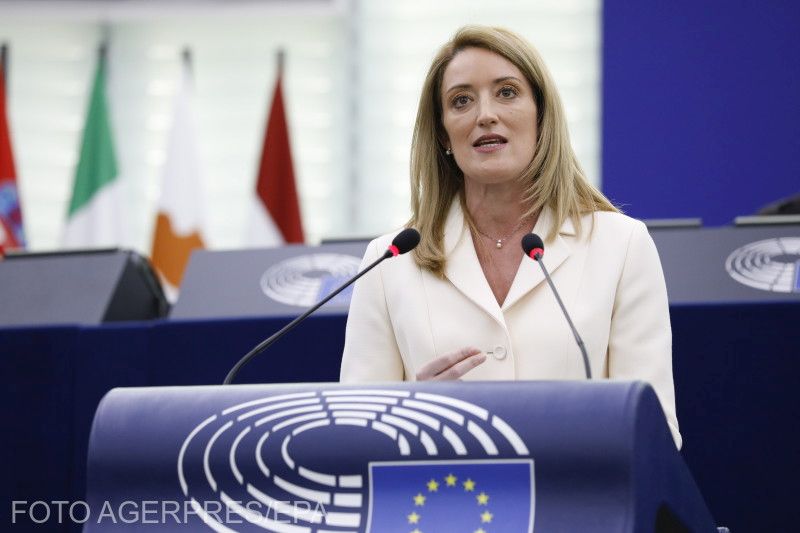 Roberta Metsola, az EP új elnöke | Fotó: Agerpres/EPA