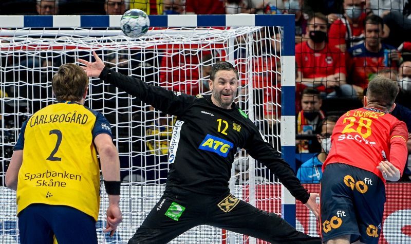A kapus Andreas Palicka volt a meccs legjobbja | Fotó: MTI/Szigetváry Zsolt