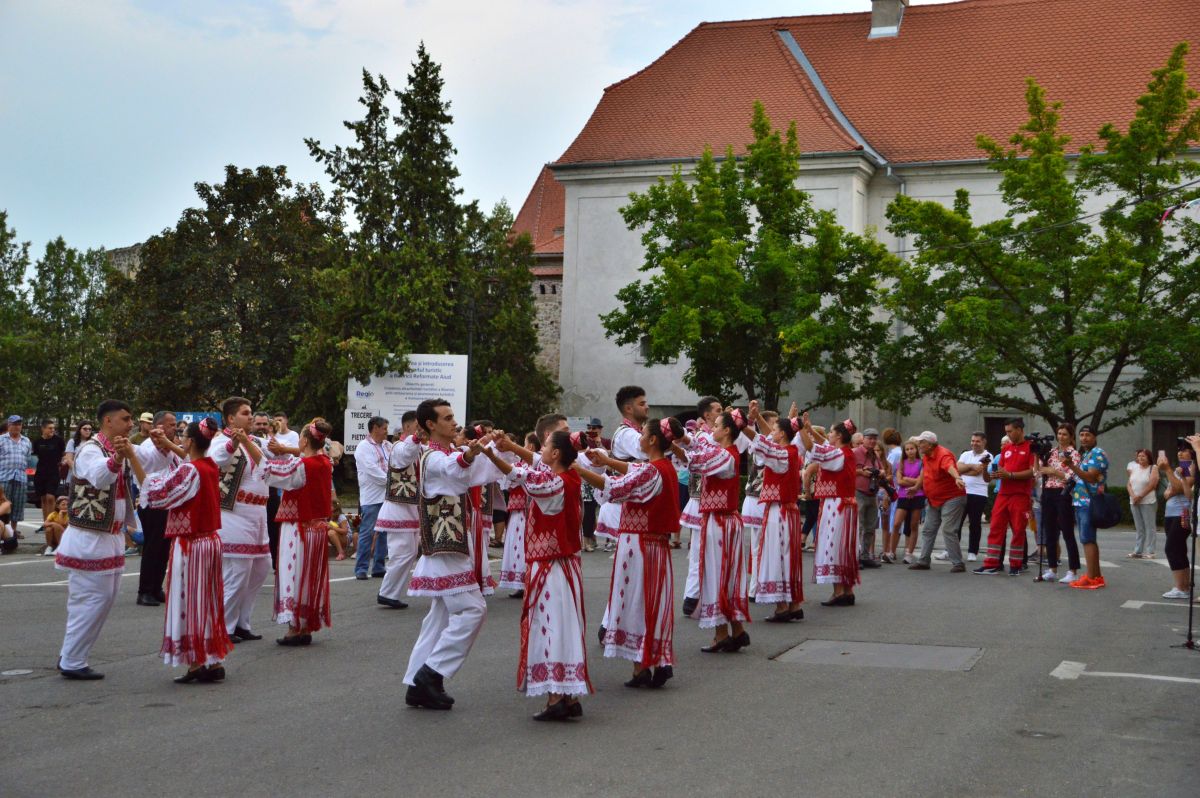 A lugosi román néptánccsoport népes csapata.