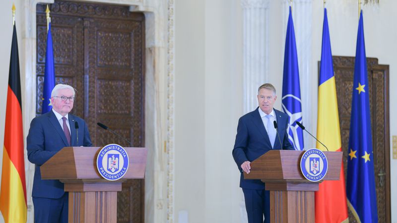 Közös sajtótájékoztató | Fotó: presidency.ro