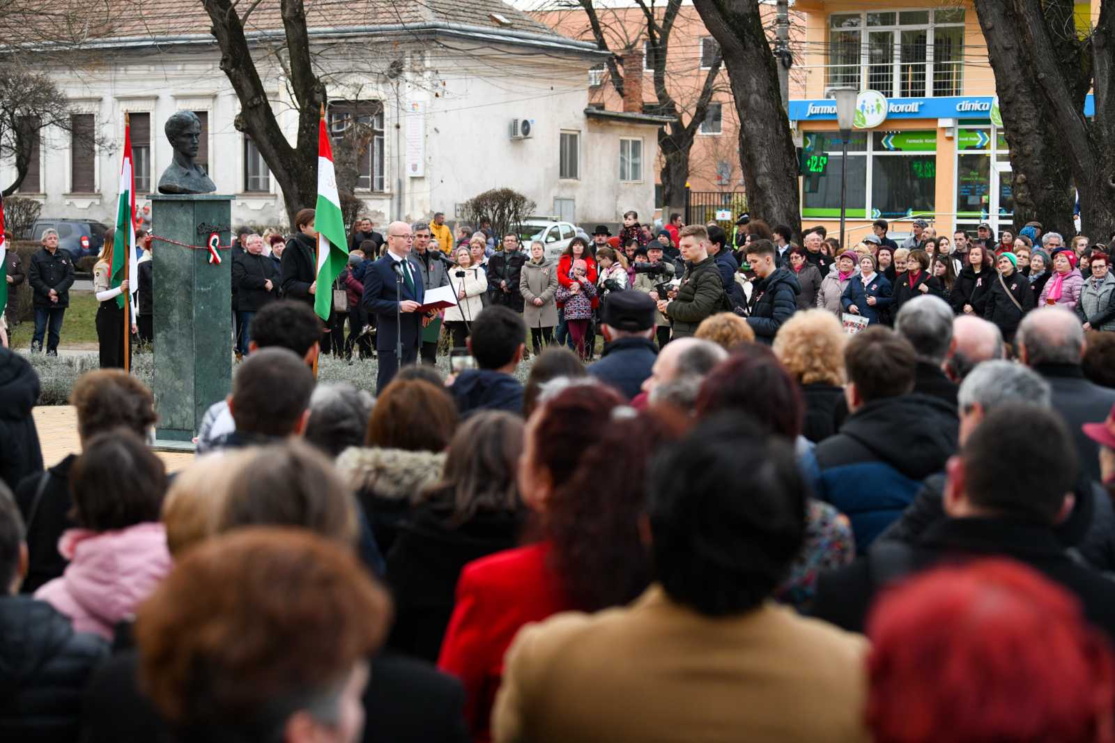 Az idei március 15-i ünnepség Szatmárnémetiben | Fotó: Czinzel László