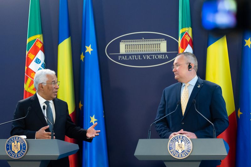Antonio Costa portugál és Nicolae Ciucă román miniszterelnök | Fotó: gov.ro