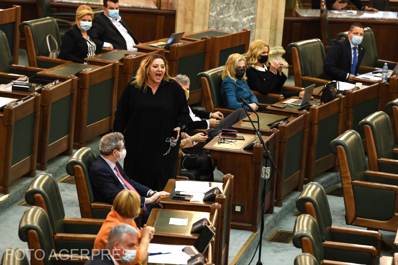 Diana Şoşoacă a parlamentben sem fogja vissza magát | Fotó: Agerpres