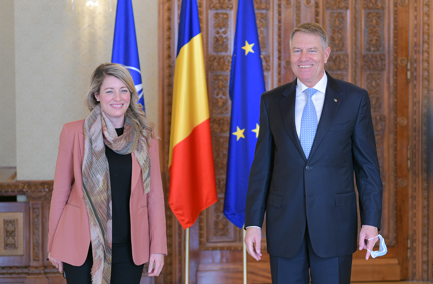 Melanie Joly kanadai külügyminiszter és Klaus Iohannis államfő | Fotó: presidency.ro 