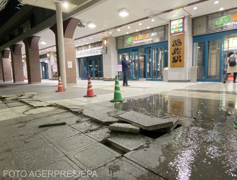 Földrengés nyomai Fukusimában | Fotó: Agerpres/EPA