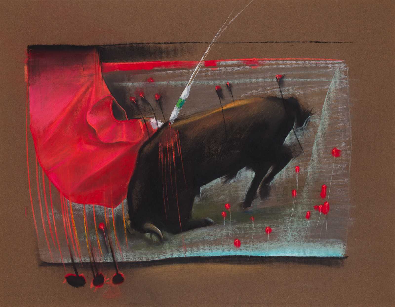 Via-dal III., 1993, színes ceruzarajz, 490 × 630 mm