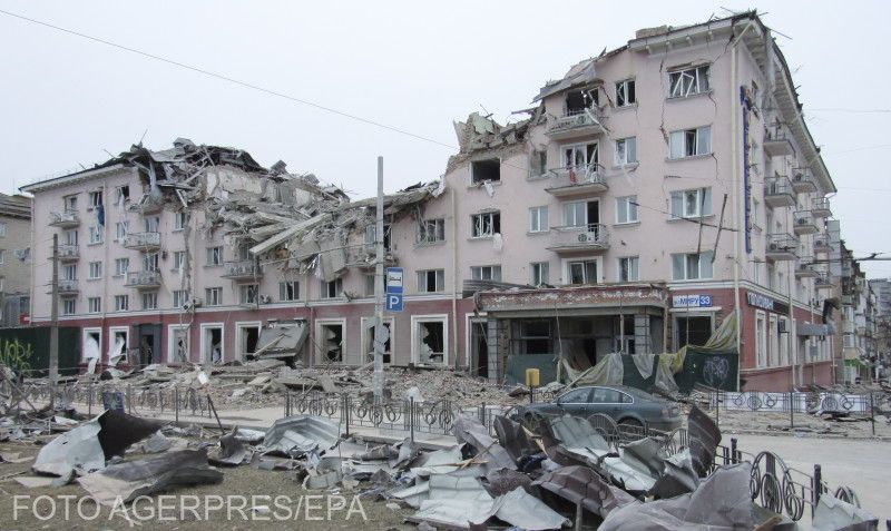 Csernyihiv városa bombázás után | Fotó: Agerpres/EPA