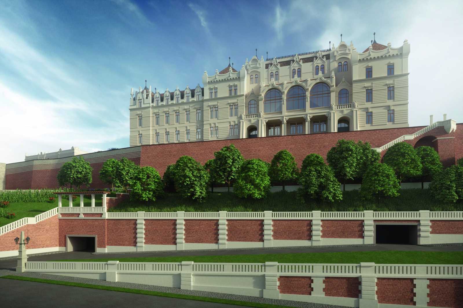 A visszaépítésre ítélt József főhercegi palota látványterve l Fotó: Várkapitányság NZrt