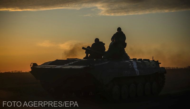 Ukrán harckocsijárőr Herszon megyében | Fotó: Agerpres/EPA