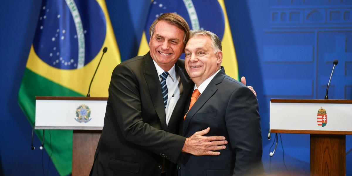 Bolsonaro Orbán Viktor magyar kormányfővel Budapesten 2022 februárjában találkozott | Fotó: Miniszterelnöki Sajtóiroda