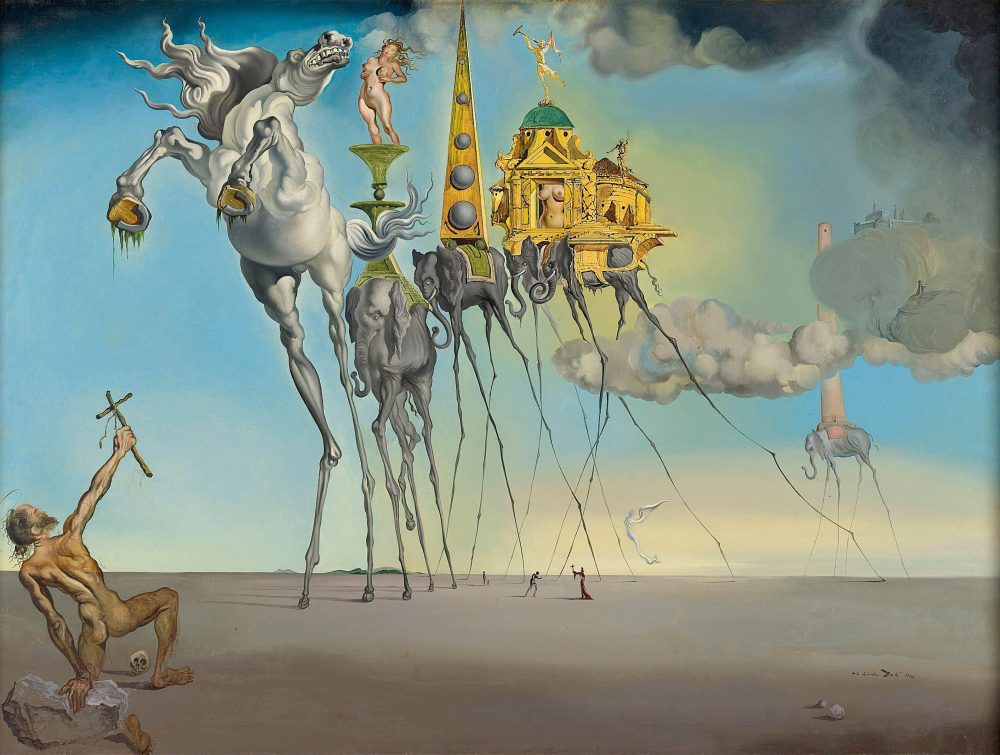 Salvador Dalí Szent Antal megkísértése című festménye | Fotó: 3minutosdearte.com