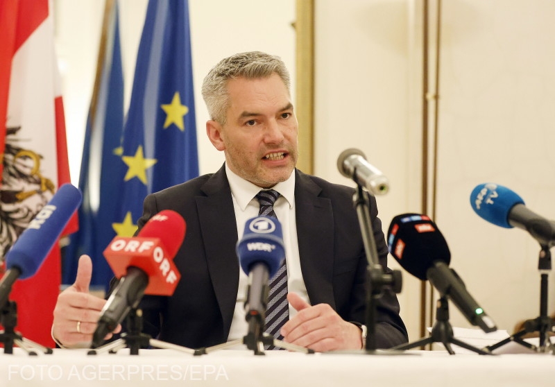 Karl Nehammer osztrák kancellár kitart az elutasítás mellett Fotó: Agerpres 