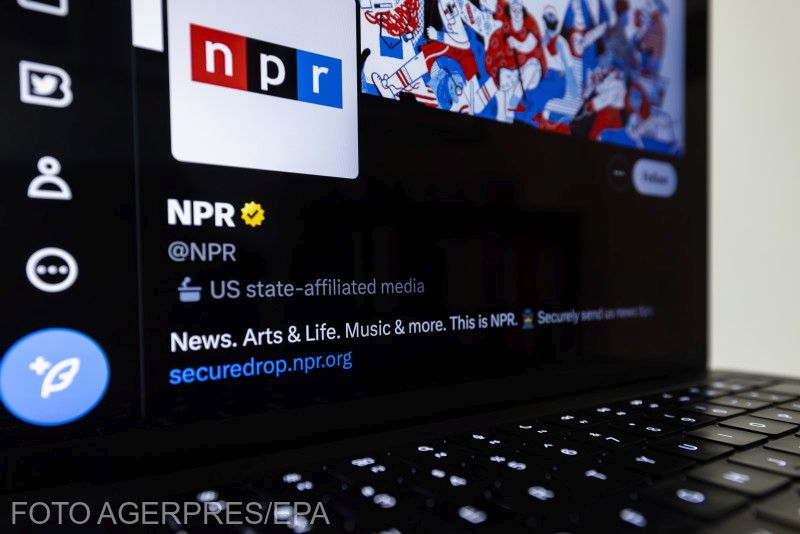 Az NPR amerikai közszolgálati rádió megjelölése a Twitter-fiókban április 5-én | Fotó: Agerpres/EPA