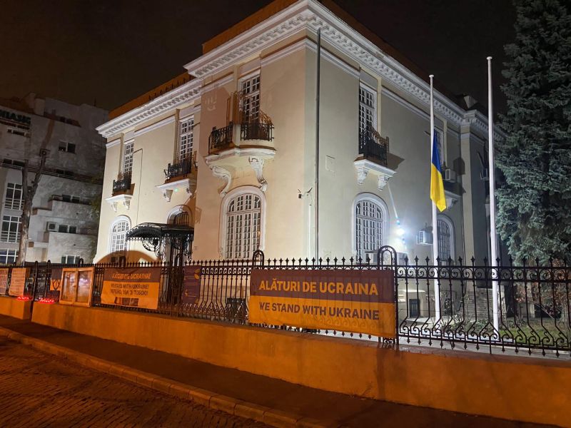Felhívással fordult a romániai lakossághoz a bukaresti ukrán nagykövetség Fotó: Az ukrán külképviselet Facebook oldala 