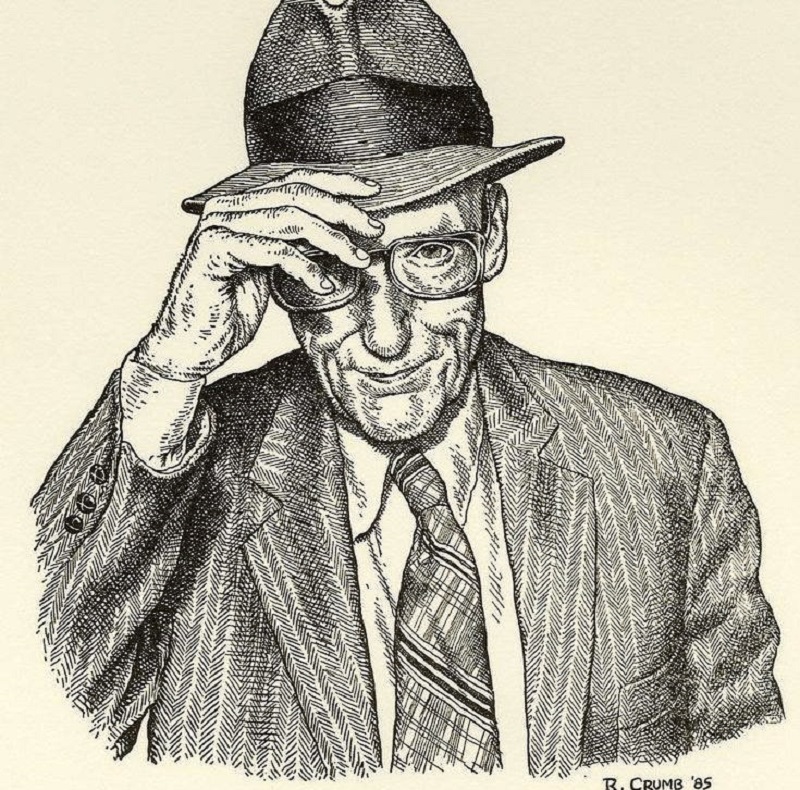 William S. Burroughs | Robert Crumb rajza | Forrás: William S. Burroughs Facebook oldala