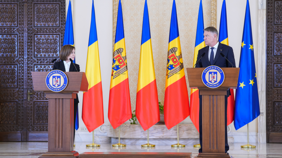 Maia Sandu moldovai és Klaus Iohannis román államfő Fotó: presidency.ro