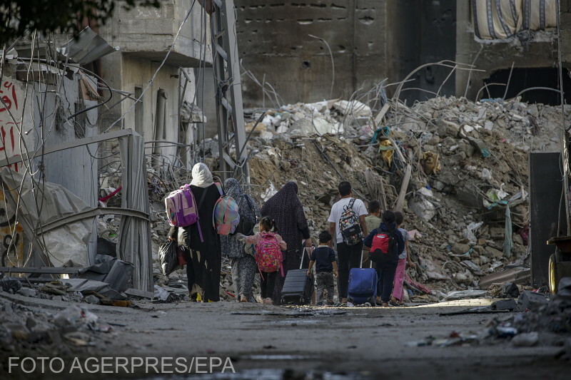 Újabb területekre terjed ki a szárazföldi manőver a Gázai övezet déli részén Fotó: Agerpres