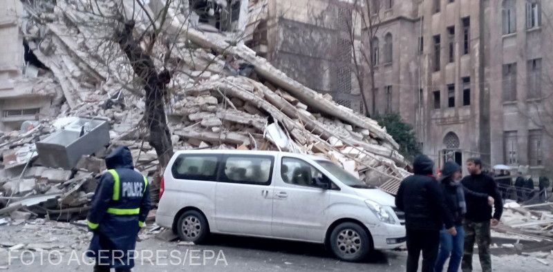 Összedőlt épület Aleppóban | Fotó: Agerpres/EPA