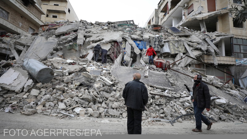 A földmozgás hatalmas pusztítást végzett Szíriában is | Fotó: Agerpres/EPA