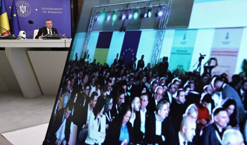 Nicolae Ciucă online kapcsolódott be a konferencia munkálataiba | Fotó: gov.ro