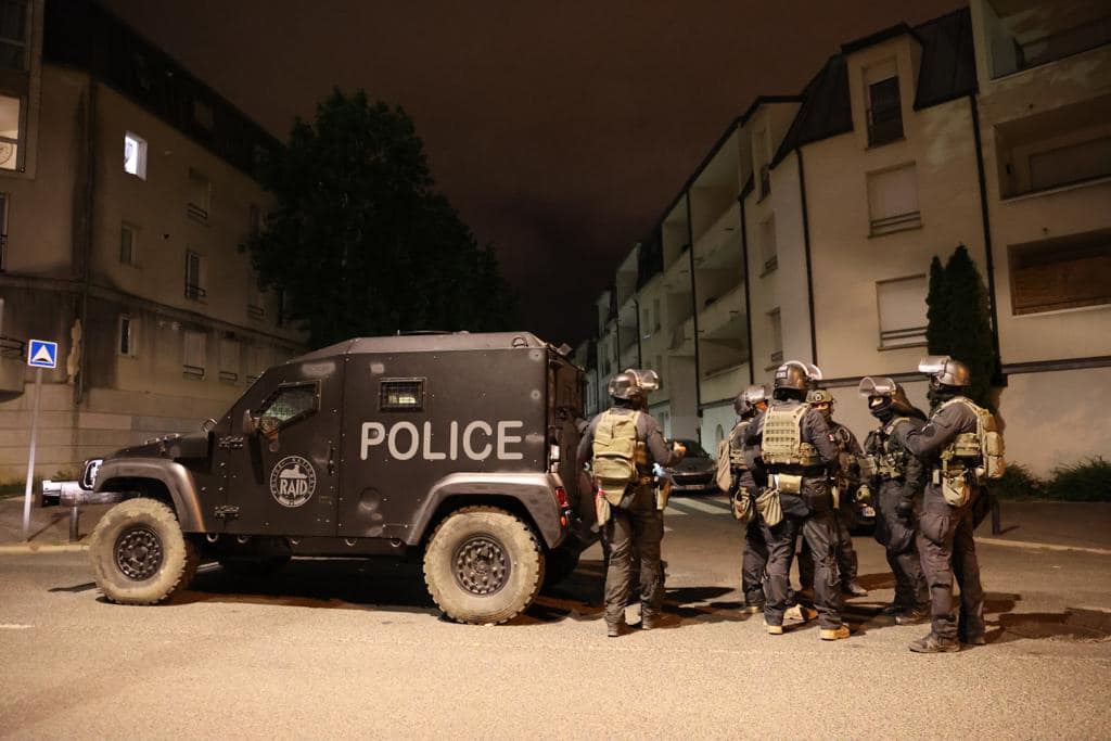 Bevetésre kész rendőrök Franciaországban Fotó: A Police Nationale Facebook oldala