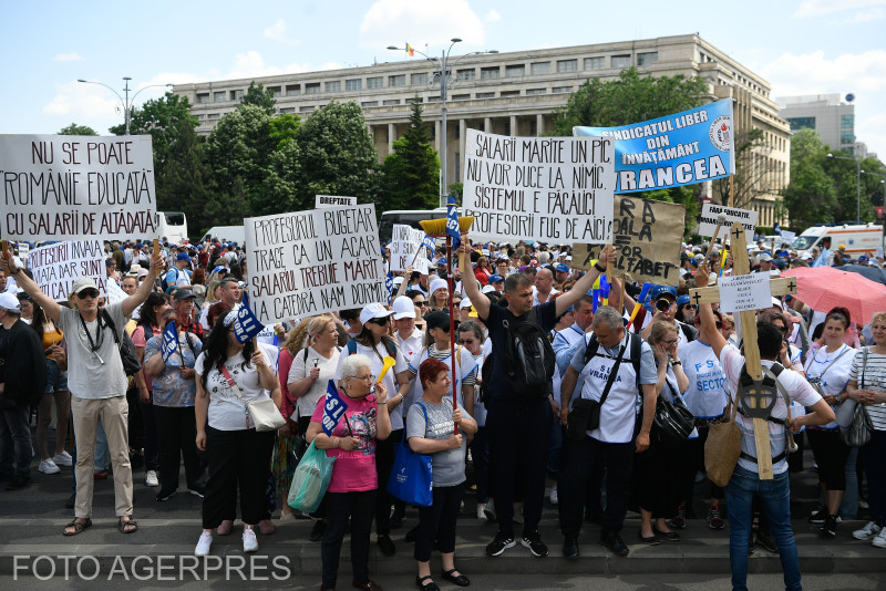 Tüntetés Bukarestben | Fotó: Agerpres