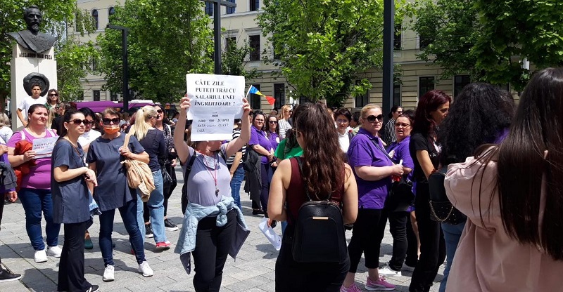Tüntetők Kolozsváron | Fotó: Meggyesi Helga
