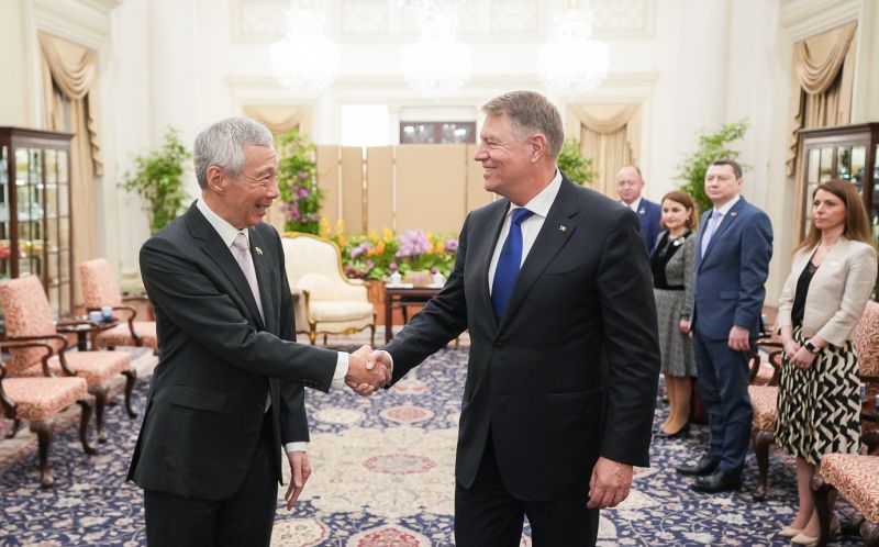 Lee Hsien Loong szingapúri miniszterelnök és Klaus Iohannis | Fotó: presidency.ro