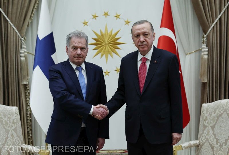 Sauli Niinistö finn és Recep Tayyip Erdogan török elnök | Fotó: Agerpres/EPA 