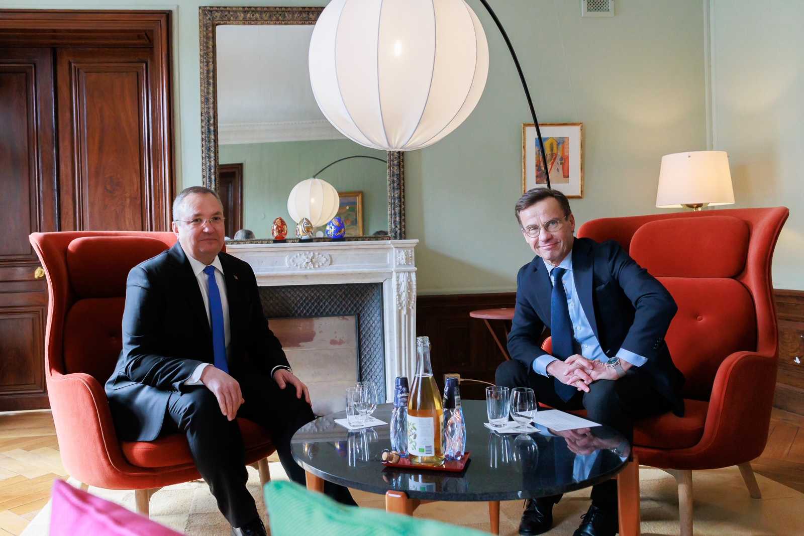 Nicolae Ciucă román korányfő a svéd miniszterelnökkel, Ulf Kristerssonnal tárgyalt | Fotó: gov.ro