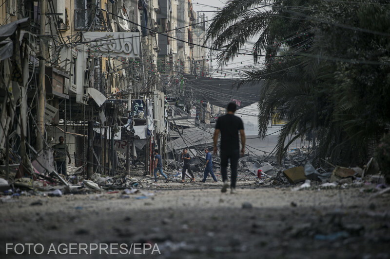 Gázai utcakép Fotó: Agerpres 
