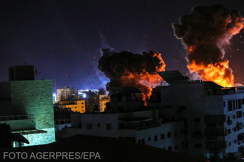 Az izraeli légierő napok óta támadja a Gázai övezetet | Fotó: Agerpres/EPA